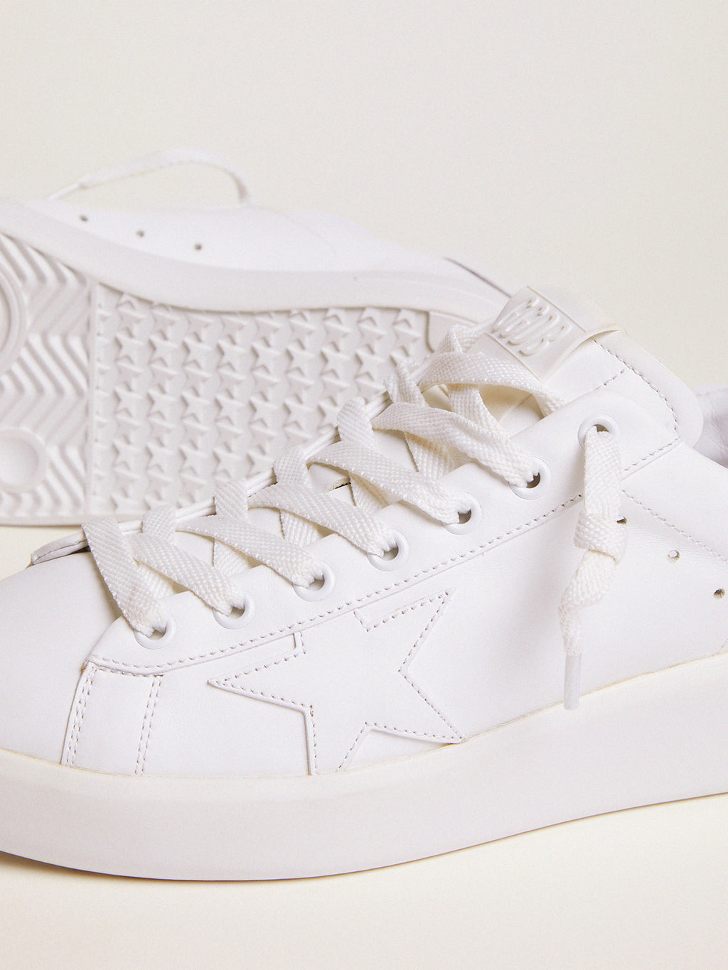 Purestar sneakers with glittery silver heel tab| Golden Goose