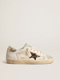 Super-Star LTD in canvas and leather with leopard-print pony skin star| Golden Goose