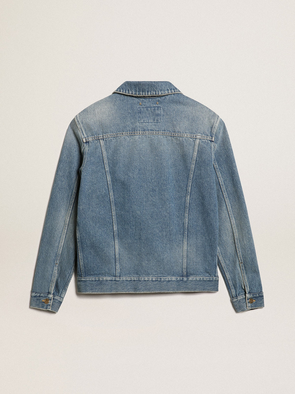 Men's denim jacket with medium wash| Golden Goose