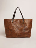 Women's Pasadena Bag with leopard print and contrasting black handles| Golden Goose