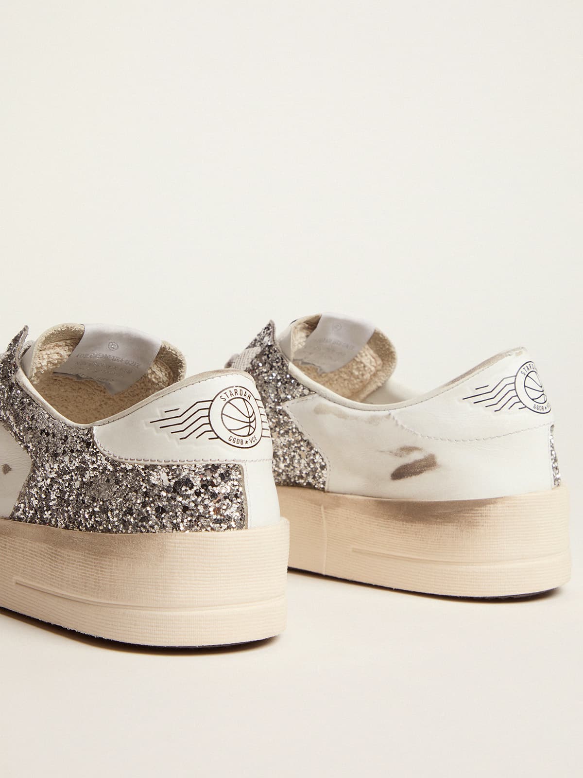 Women's Stardan sneakers with silver glitter| Golden Goose