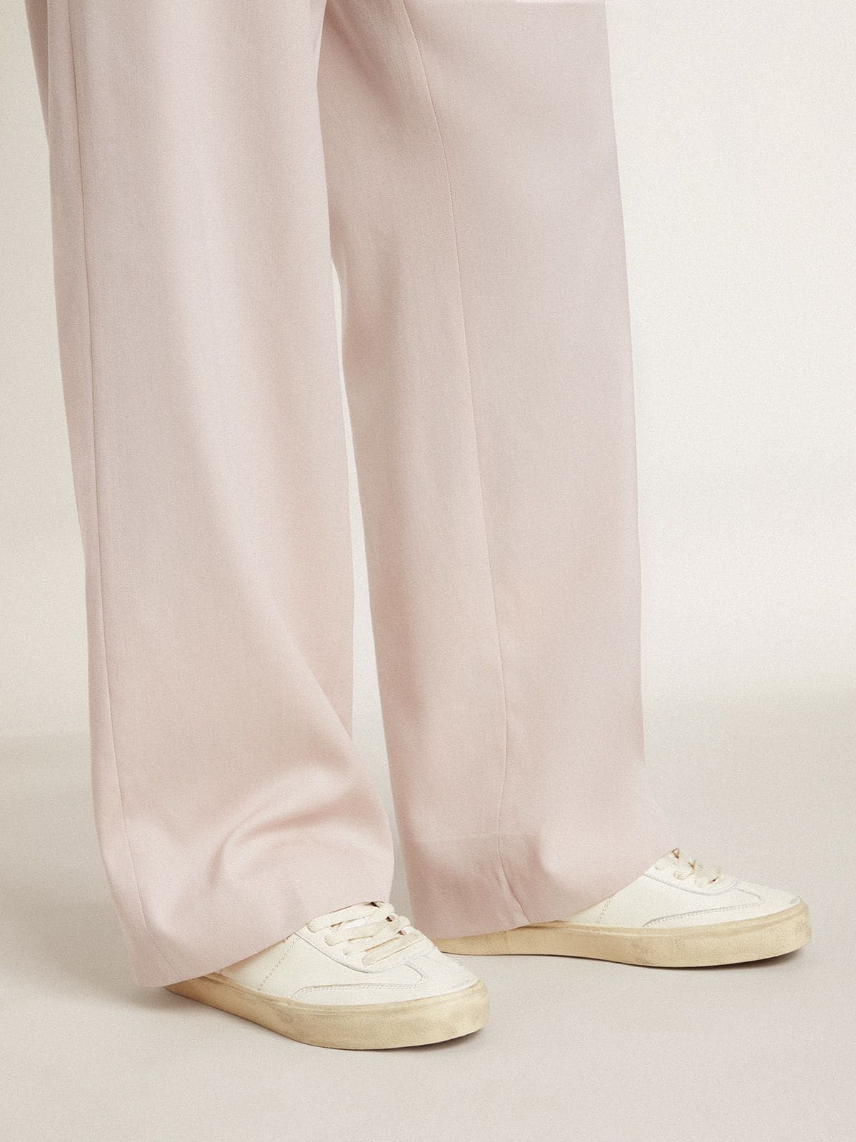 Soul Star in white nappa leather with white leather star| Golden Goose