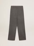 Gray cashmere blend women's joggers| Golden Goose