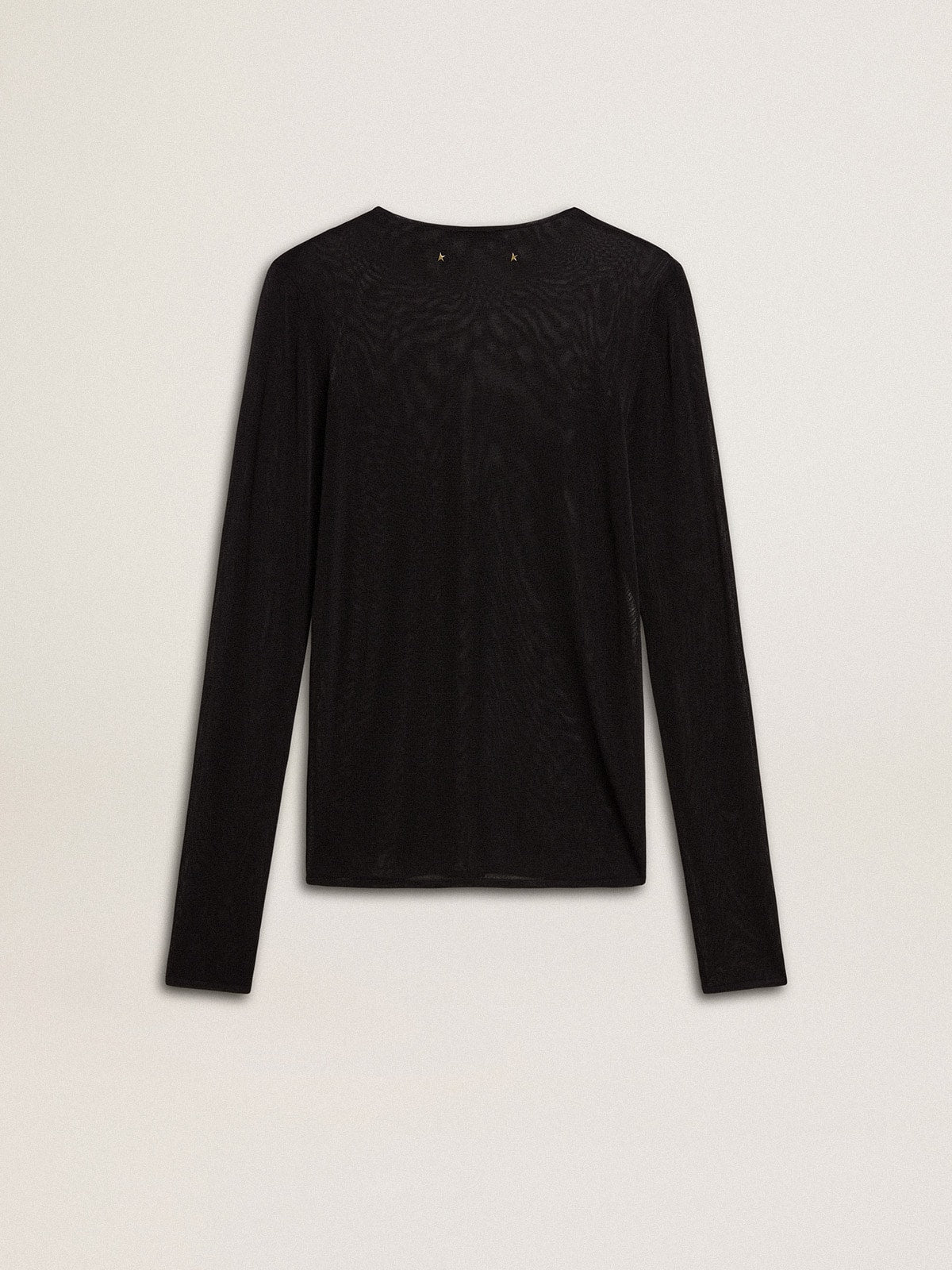 Women's black crew neck t-shirt| Golden Goose